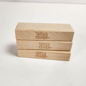 Jenga Lot of 3 Replacement Wood Game Pieces Modern Crafts Crafting